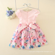 new designs baby young girls clothes fashion pink embroidery fabric good price garments Gaungzhou